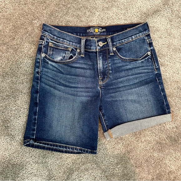 Lucky Brand The Roll Up Mid-Rise Jean Shorts- Size 6/28 - Picture 1 of 3